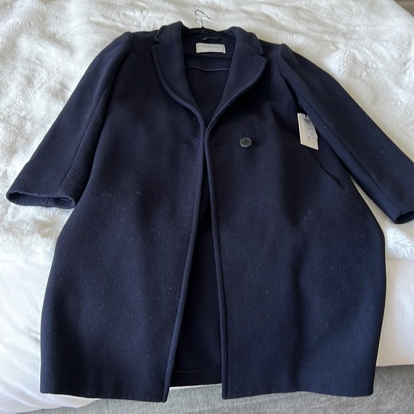 Aritzia Babaton Stedman Navy Coat - Picture 2 of 4